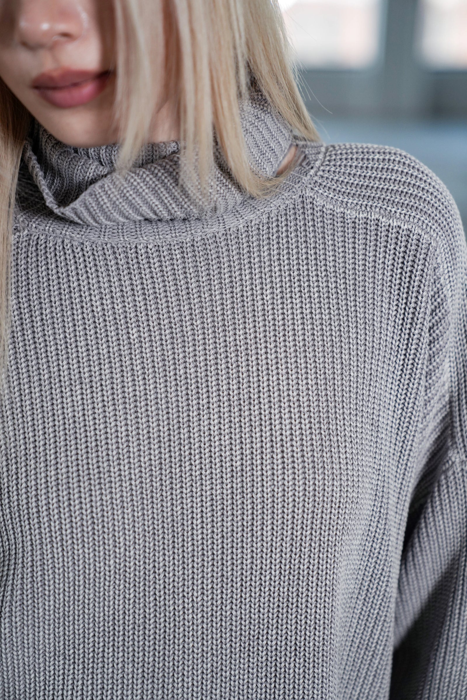 RHAIN KNIT SWEATER - GREY
