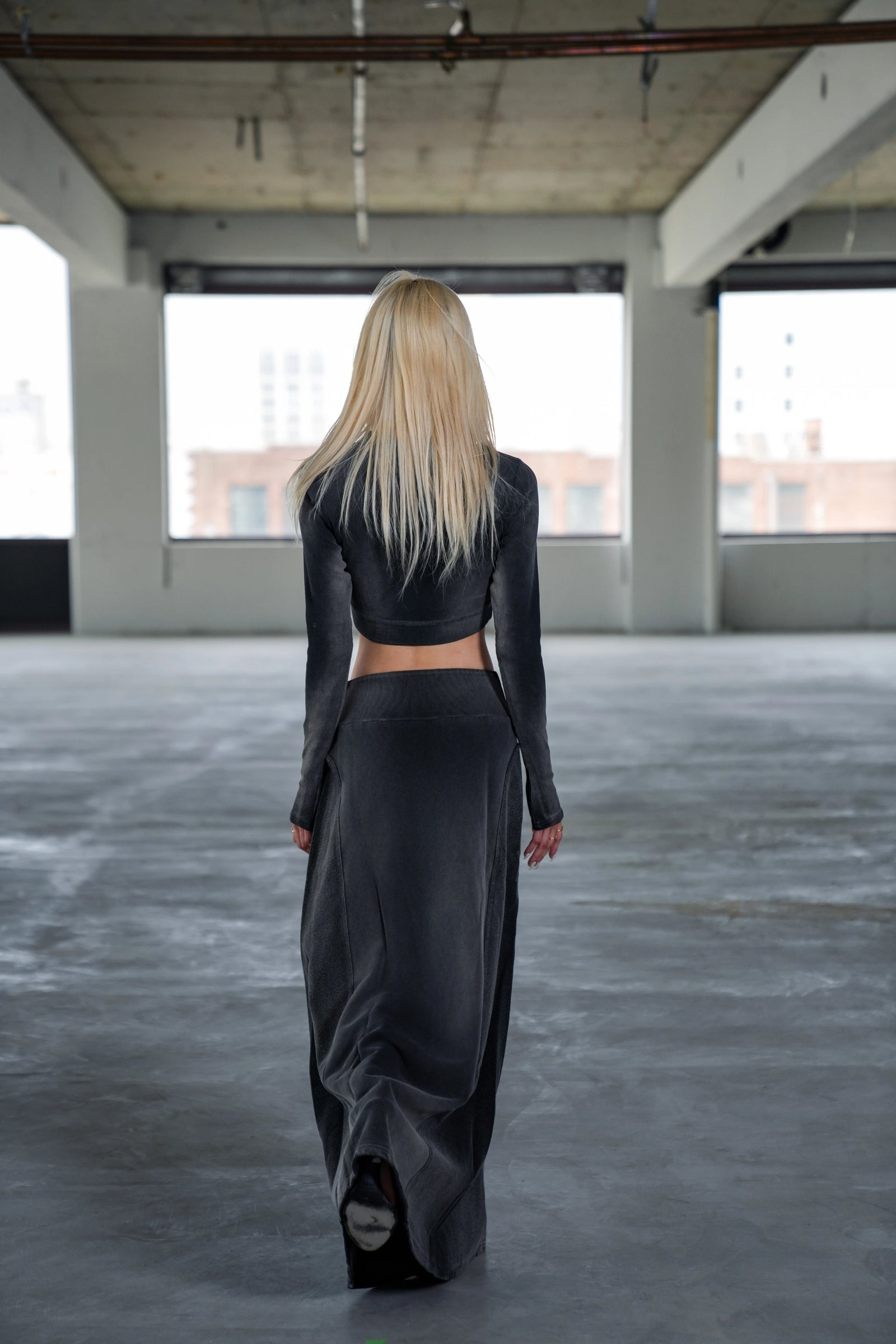 SIREN MAXI SKIRT - GREY
