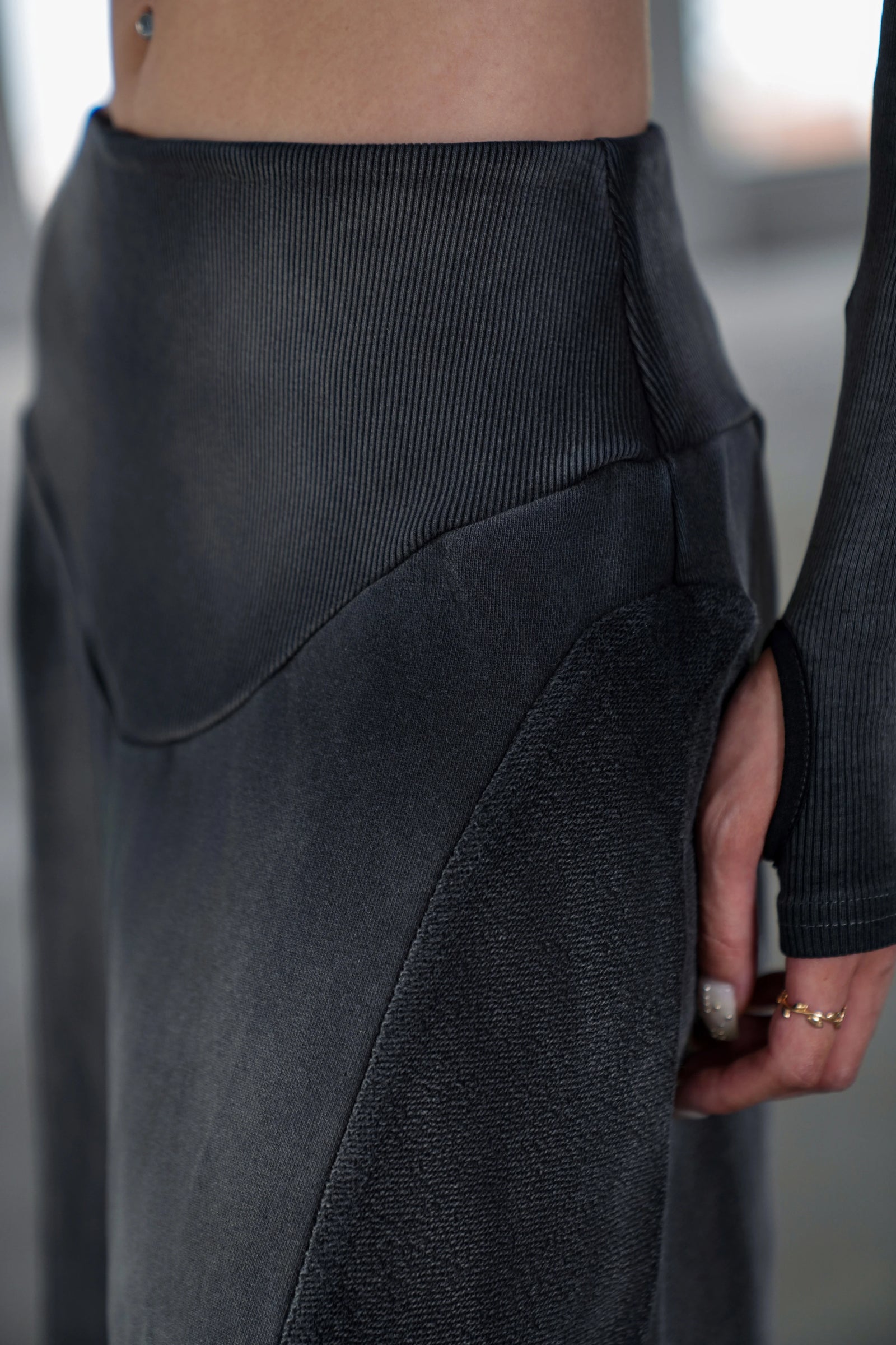 SIREN MAXI SKIRT - GREY
