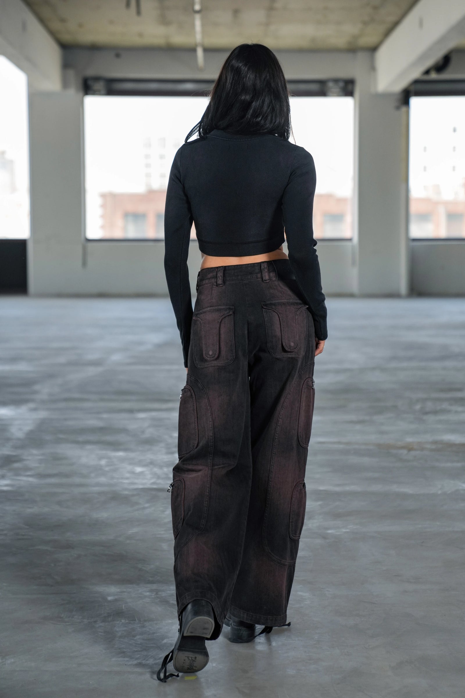 ODYSSEY HIGH-WAISTED CARGO PANTS - RUST