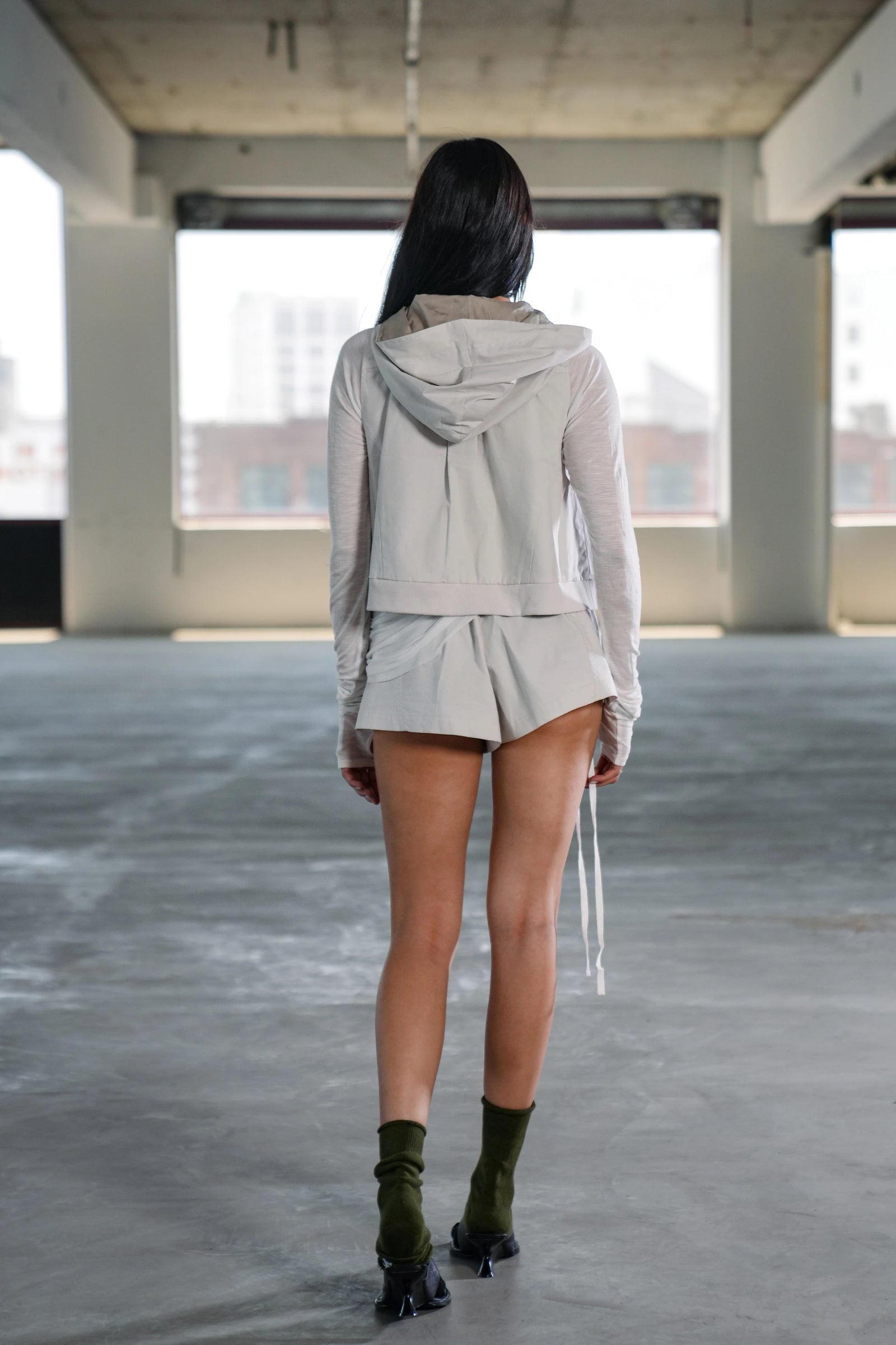 CAMIE HOODED TRAVEL VEST - ANCIENT SCROLL