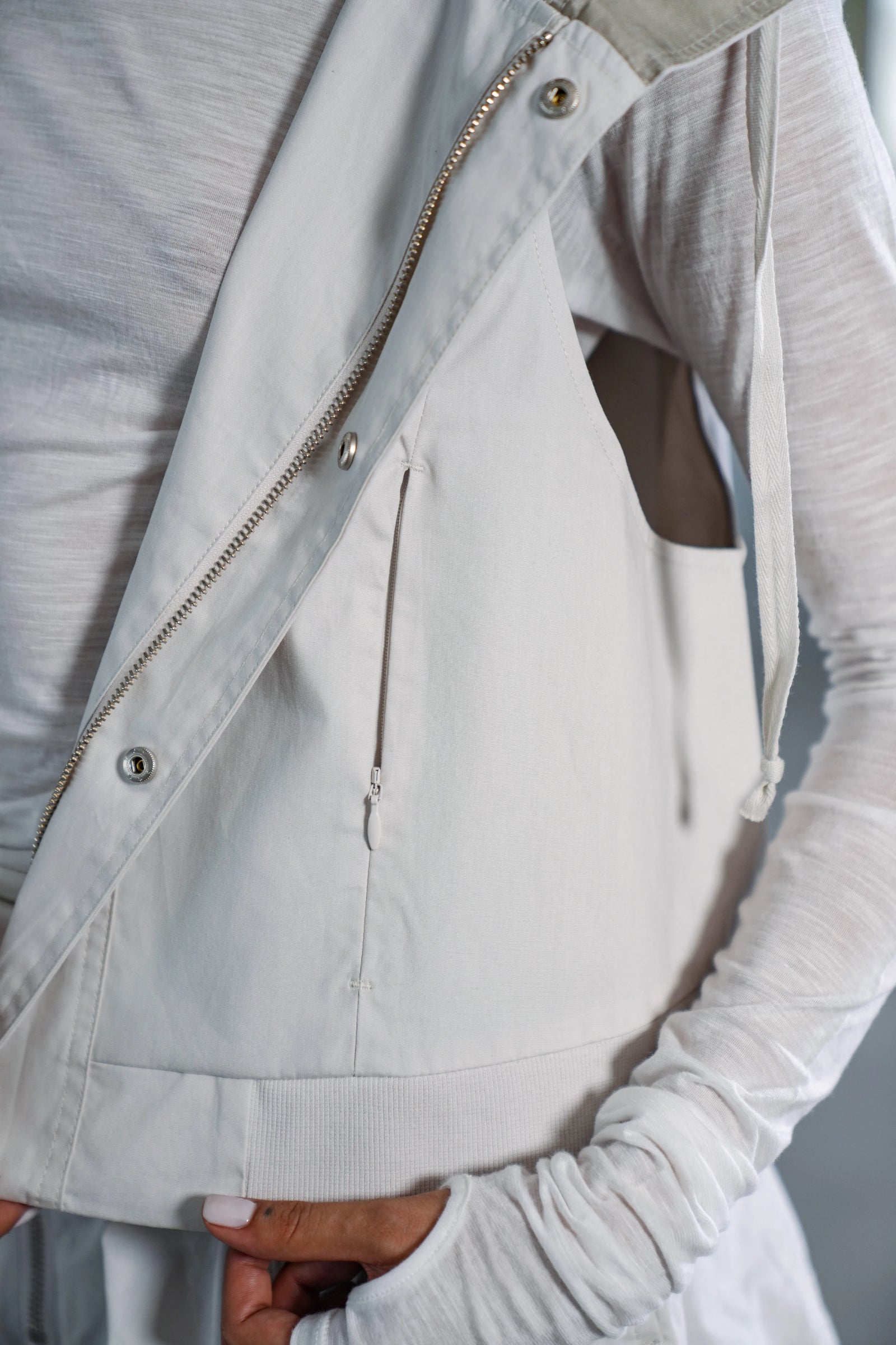 CAMIE HOODED TRAVEL VEST - ANCIENT SCROLL