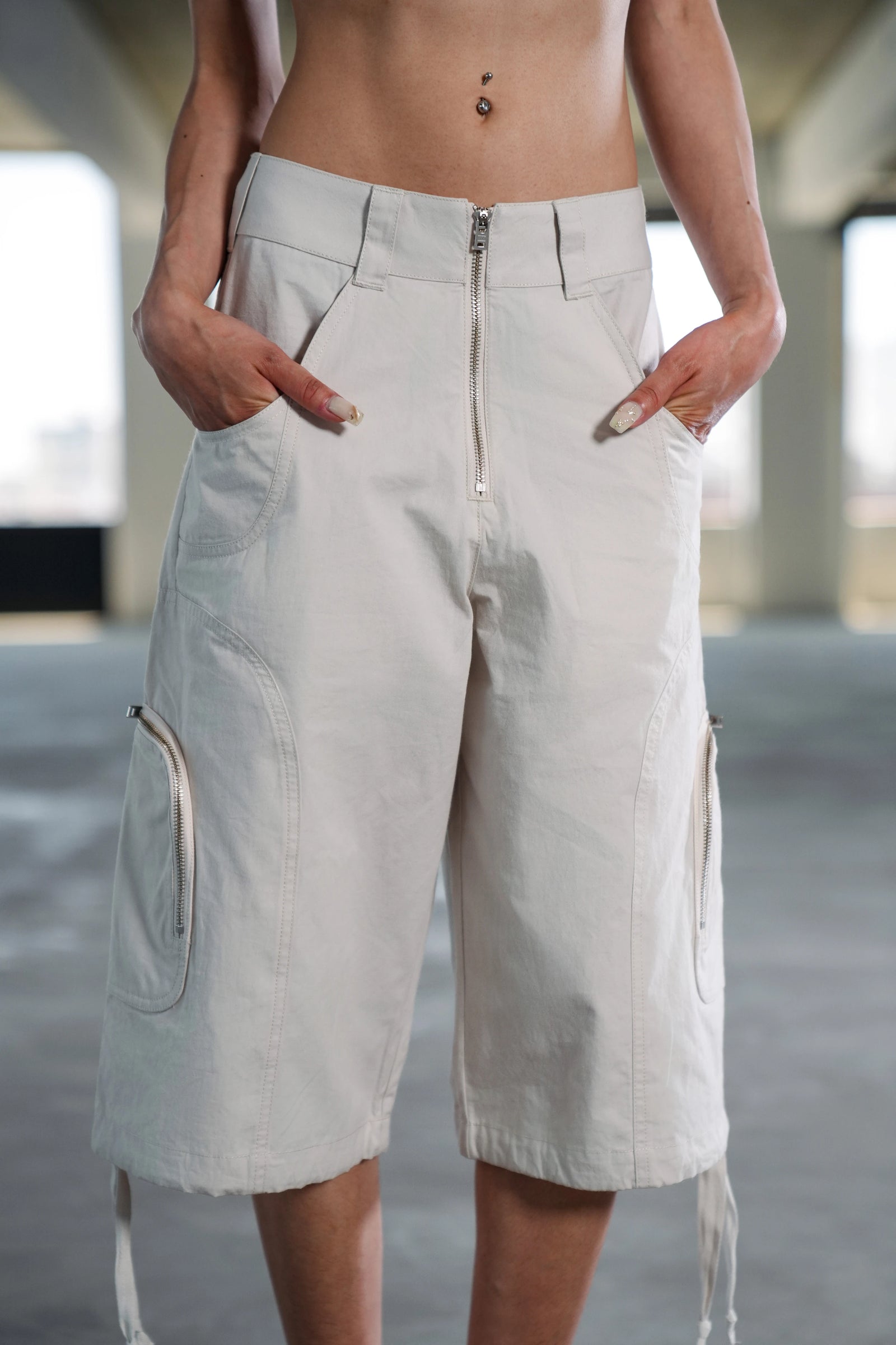 ODYSSEY HIGH-WAISTED CARGO SHORTS - ANCIENT SCROLL