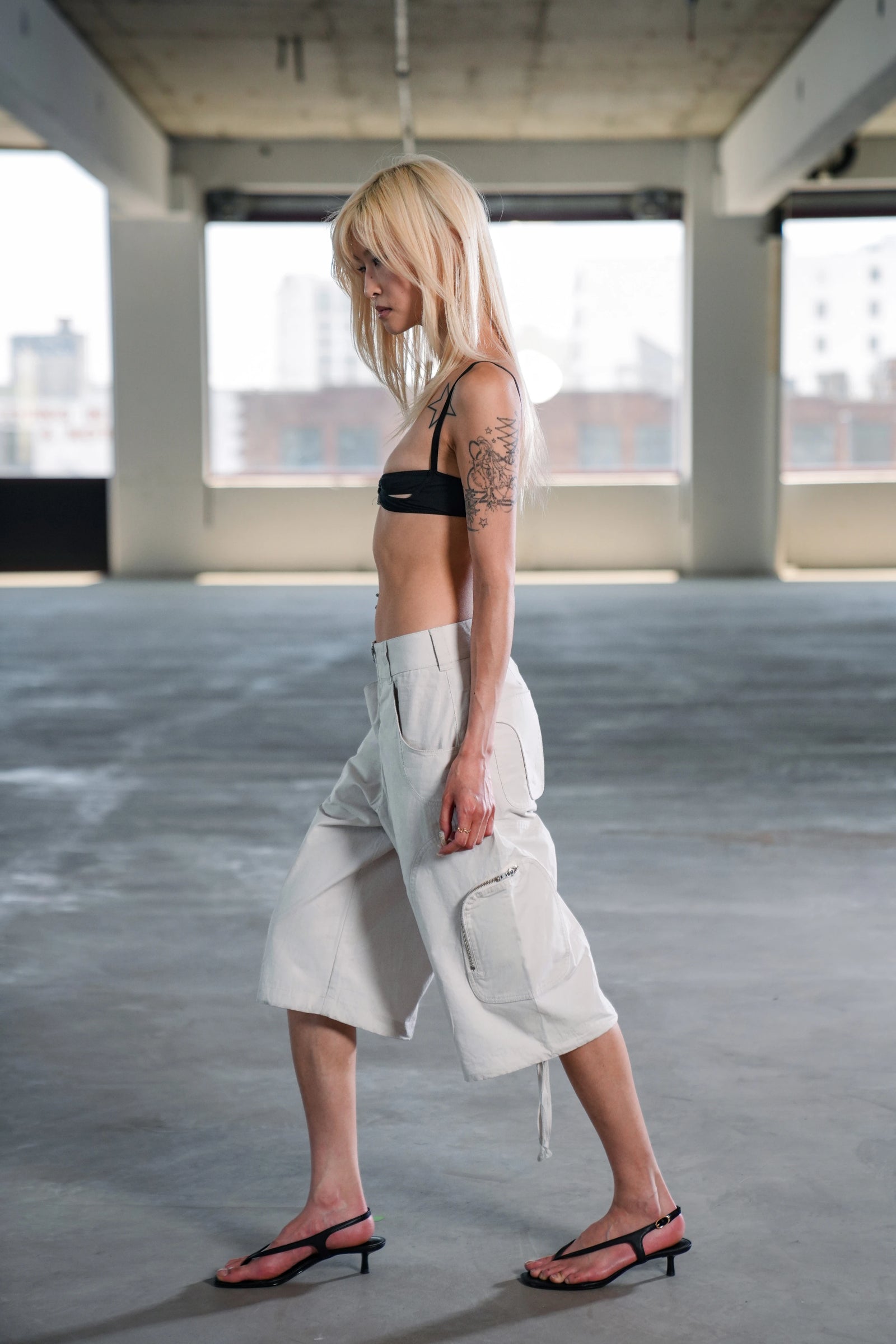 ODYSSEY HIGH-WAISTED CARGO SHORTS - ANCIENT SCROLL