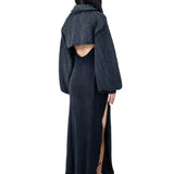 CROPPED BLACK MASK KNIT SWEATER