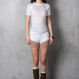 ALLURE SNAP TEE - WHITE