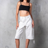 ODYSSEY HIGH-WAISTED CARGO SHORTS - ANCIENT SCROLL