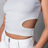 JUNO CUTOUT TANK - WHITE