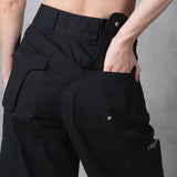 ODYSSEY HIGH-WAISTED CARGO SHORTS - BLACK