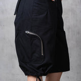 ODYSSEY HIGH-WAISTED CARGO SHORTS - BLACK