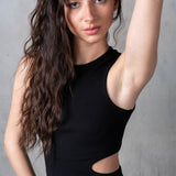 JUNO CUTOUT TANK - BLACK
