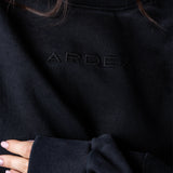 ARCH CROPPED CREWNECK - BLACK