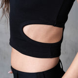 JUNO CUTOUT TANK - BLACK