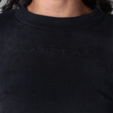 KALI LONG SLEEVE CROP TOP - BLACK