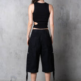 JUNO CUTOUT TANK - BLACK